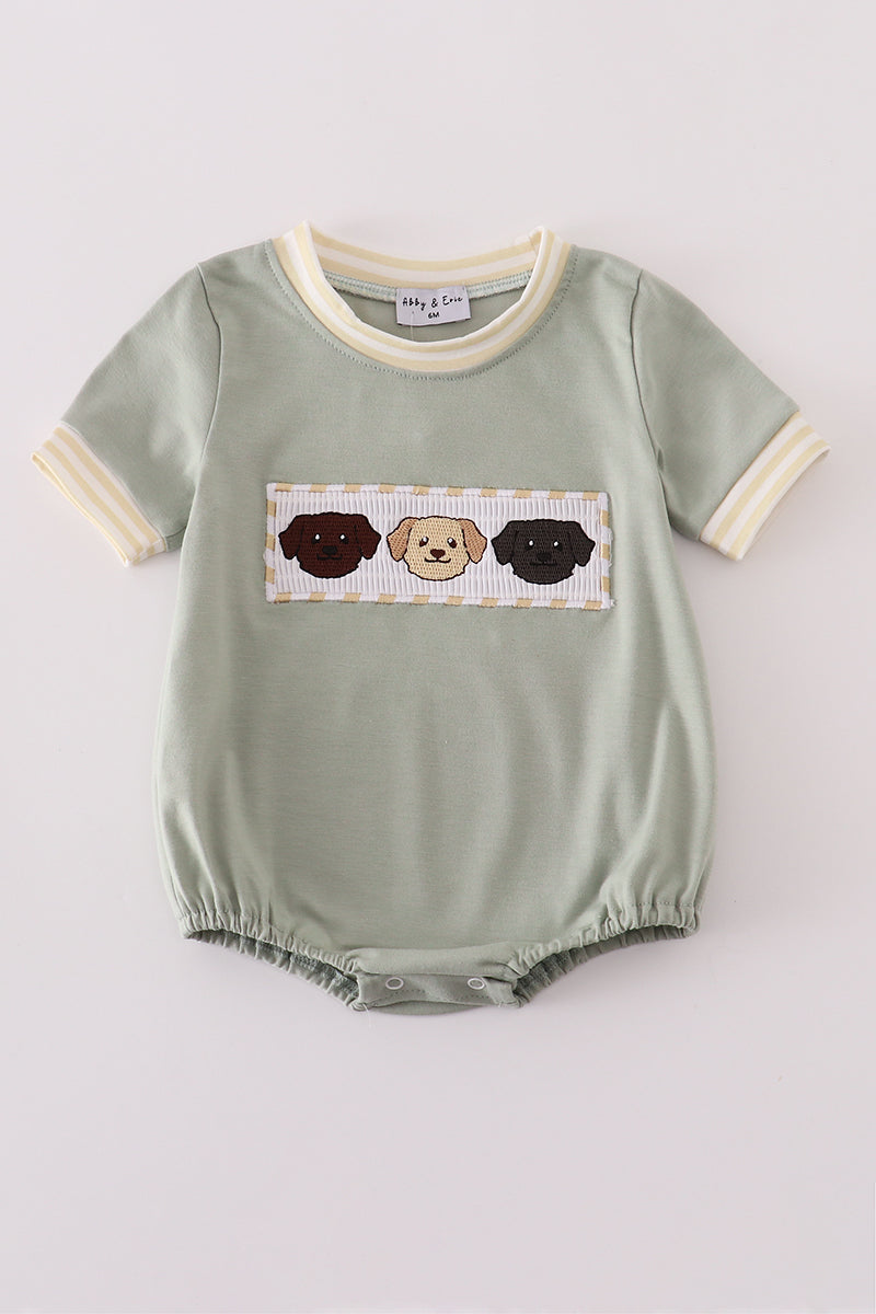 Puppy Embroidery Smoked Bubble