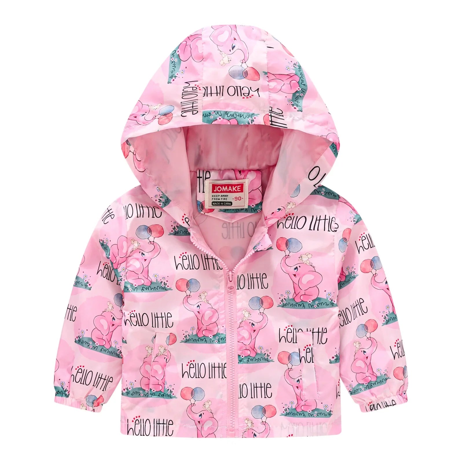 Windbreaker Jacket with Hood and Zip for Children Multivariant-17