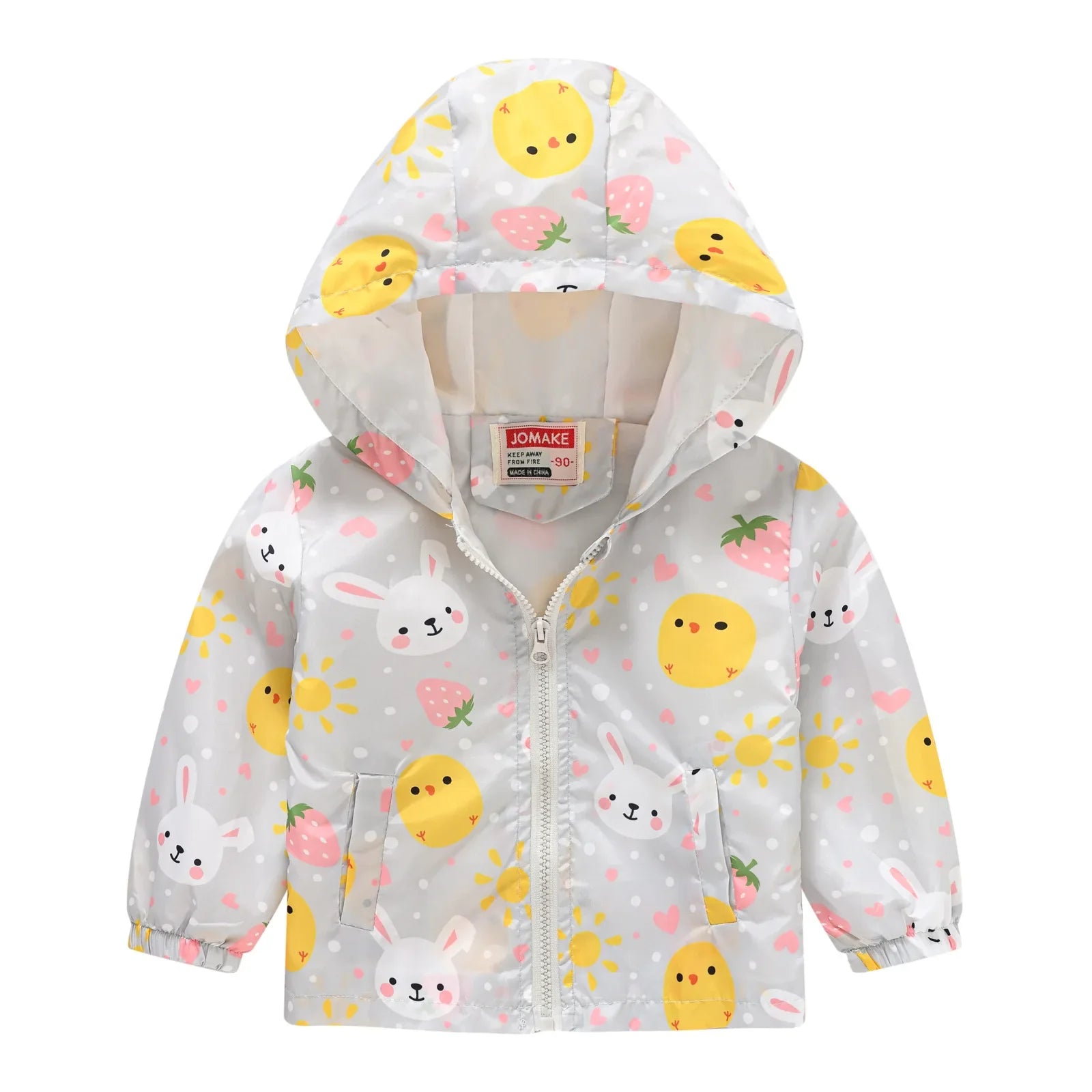 Windbreaker Jacket with Hood and Zip for Children Multivariant-19
